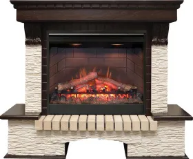 Каминокомплект Pierre Luxe угловой - Темный дуб / Сланец мелкий с очагом Symphony 26'' DF2608-INT Каминокомплект Pierre Luxe угловой - Темный дуб / Сланец мелкий с очагом Symphony 26'' DF2608-INT