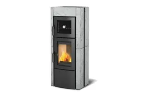 Печь-камин La Nordica Ester Forno Evo Petra - Vulcan (серый камень)