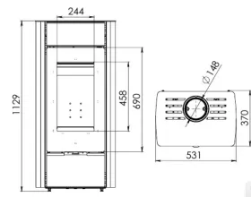 Стальная печь-камин Нарочь Стальная печь-камин Нарочь