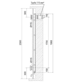 Вентиляция для бани горизонтальная Поток