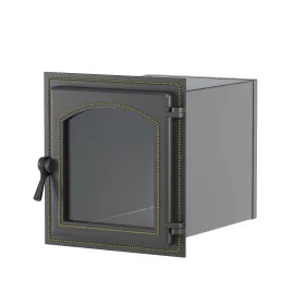 Стальной духовой шкаф с чугунной дверцей ВЕЗУВИЙ 220 (Бронза)