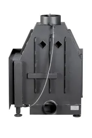 Каминная стальная топка Альфа 700 RB два стекла правая черный шамот