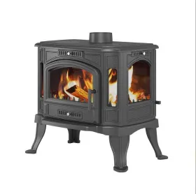 Чугунная печь-камин Везувий KZ-14PS Антрацит