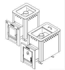 Банная печь Грация 20 с дверкой ДТГ-8АС