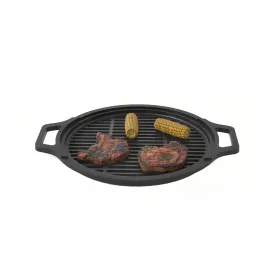 Решетка чугунная круглая СТЕЙК Ø 380мм (с ручками) Решетка чугунная круглая СТЕЙК Ø 380мм (с ручками)