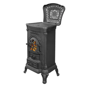 Чугунная печь-камин Везувий А-07 Антрацит