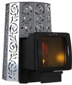 Стальная банная печь Violet Steel Long Window Max (Камень 100 кг)