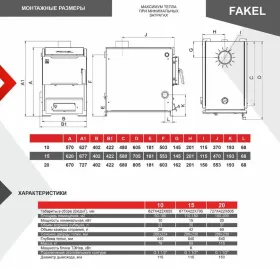 Твердотопливный котел Fakel (Факел) 10 кВт