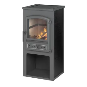 Печь-камин ЭТНА (БКД) с плитой Антрацит Ø115мм