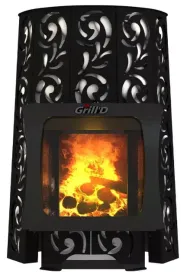 Стальная банная печь Violet Short Window Max Pro