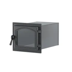 Стальной духовой шкаф с чугунной дверцей ВЕЗУВИЙ 260 (Антрацит)