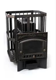 Чугунная банная печь Сибирь 32 Каминная дверца сетка Чугунная банная печь Сибирь 32 Каминная дверца сетка