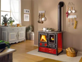 Печь-камин La Nordica Rosa Reverse 2.0 Ceramica Liberty Bordeaux (бордовый)