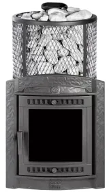 Чугунная банная печь Атмосфера XL сетка нержавейка