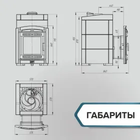Чугунная банная печь Атмосфера L в облицовке «Пироксенит Элит»