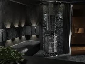 Чугунная банная печь Атмосфера М сетка