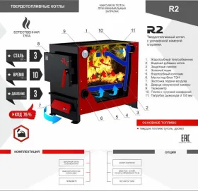 Твердотопливный котел R2 9 кВт