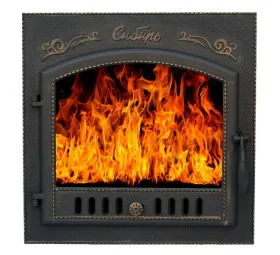 Чугунная каминная дверца Сибирь  700х700