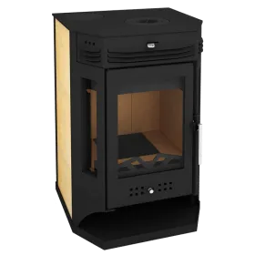 Стальная печь-камин Москва 9 с плитой