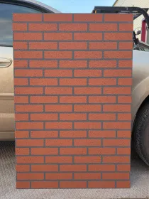 Огнестойкая плита декор КИРПИЧИКИ КОРОЕД КРАСНЫЙ ГРАФИТ 1200х600х9