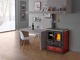 Печь-камин La Nordica ROSETTA SINISTRA 16 CERAMICA LIBERTY BORDEAUX (бордовый)