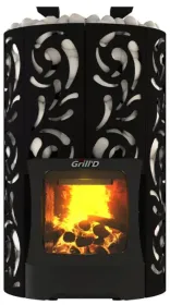 Стальная банная печь Violet World Short Window Max Pro