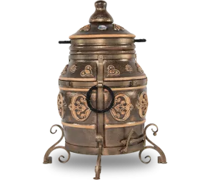Керамический тандыр Урал цвет Черный Патина
