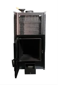 Чугунная банная печь Амур ЗК. Панорамная дверца (сетка) Чугунная банная печь Амур ЗК. Панорамная дверца (сетка)