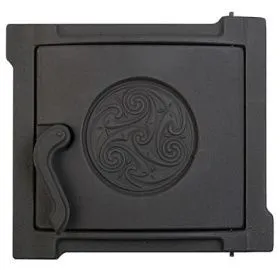 ДТУ-3А Чугунная дверка топочная уплотненная окрашенная 300х272х75