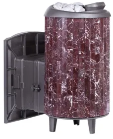 Чугунная банная печь Атмосфера L ламели «Россо Леванто»