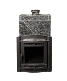Чугунная банная печь Атмосфера XL в облицовке «Амфиболит»