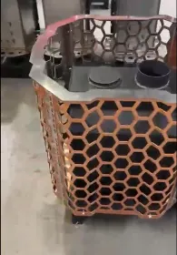 Печь банная Remix-15 сетка панорама Медь