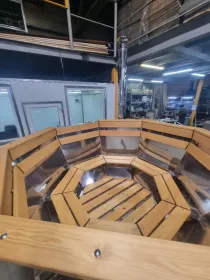 Чан 8-ми гранный 6-8 человека (сталь нерж AISI430 2 мм) В комплекте с печью, дымоходом и лестницей