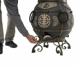 Керамический тандыр Шар цвет Черный