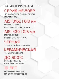 Сэндвич L 250мм (AISI 430/0,8+430/эмаль/600 черная + керамика) Ф150х210