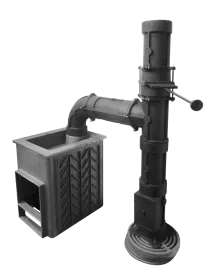 Чугунный патрубок-тройник ПТ130/90х350