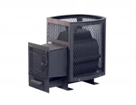 Чугунная банная печь Сибирь 24 универсальная чугунная дверца сетка Чугунная банная печь Сибирь 24 универсальная чугунная дверца сетка