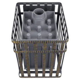 Чугунная банная печь Гроза 18 (М) в сетке