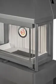 Печь-камин Панорама три стекла графит