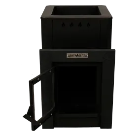 Банная печь Грация 15 BLACK со стеклом