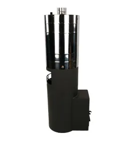 Стальная банная печь Русь круглая составная с баком нерж на 85 литров