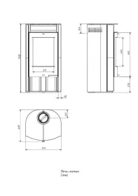 Стальная печь-камин Сена Стальная печь-камин Сена