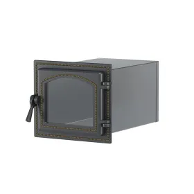 Стальной духовой шкаф с чугунной дверцей ВЕЗУВИЙ 260 (Бронза)