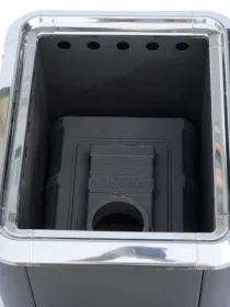 Чугунная банная печь Сибирь 18 панорамная дверца конвекционная Чугунная банная печь Сибирь 18 панорамная дверца конвекционная