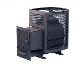 Чугунная банная печь Сибирь 20 универсальная чугунная дверца сетка Чугунная банная печь Сибирь 20 универсальная чугунная дверца сетка