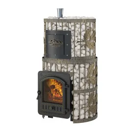 Печь для бани Эверест "Легкий пар Профи" Ковка Б/В (чугунная закрытая каменка)