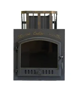 Премиальная чугунная банная печь Сибирь 25 ЗК дверка 700х700 Премиальная чугунная банная печь Сибирь 25 ЗК дверка 700х700