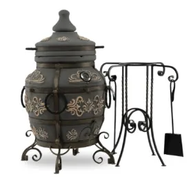 Керамический тандыр Гранд цвет Графит