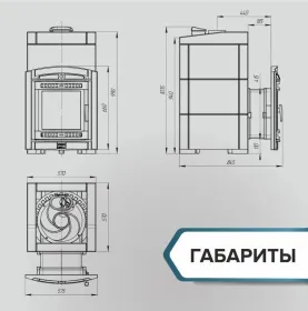 Чугунная банная печь Атмосфера XL в облицовке «Талькохлорит»