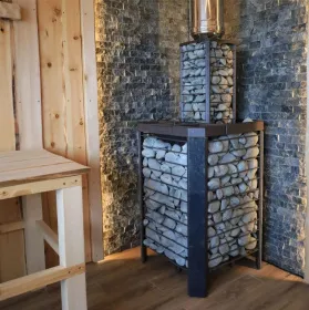 Чугунная банная печь Эйфория 45 сетка КТТ